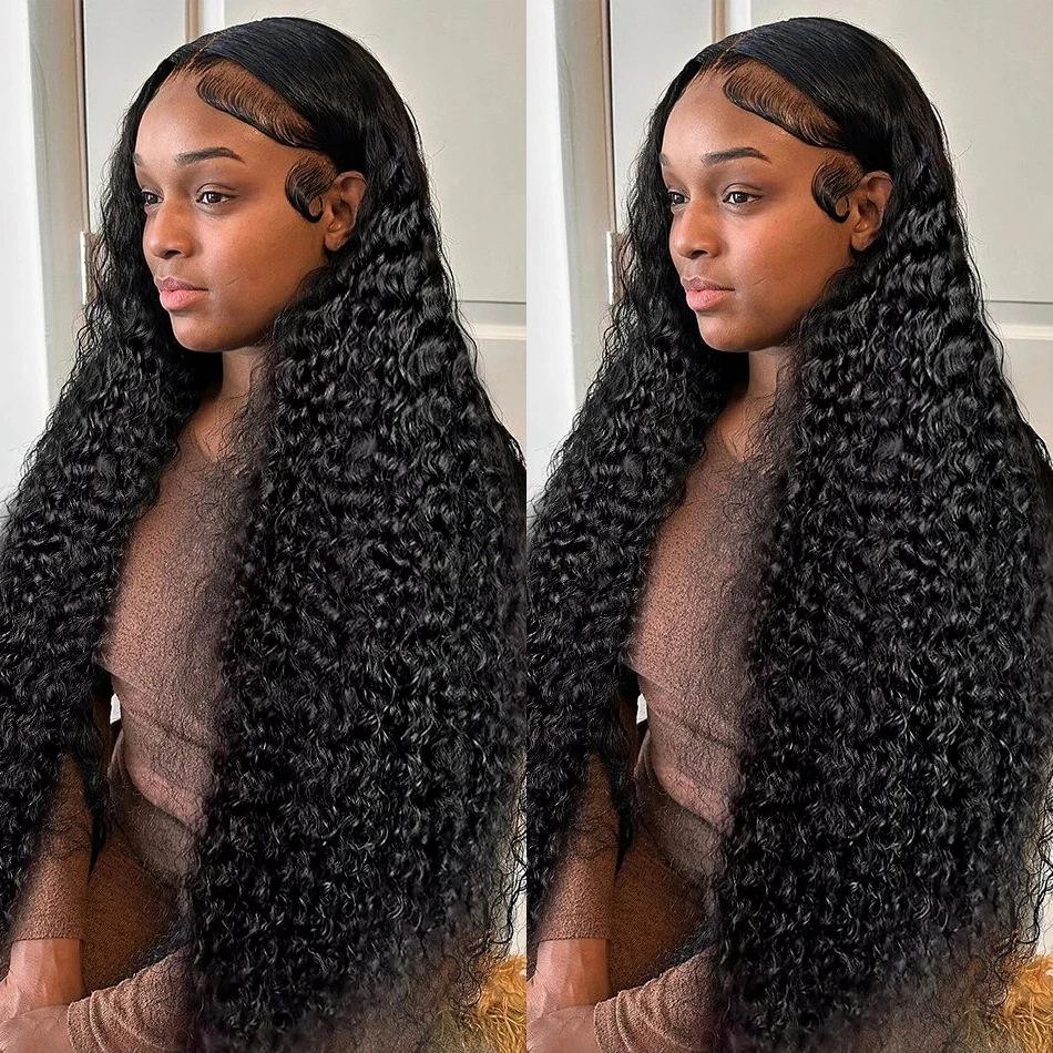 Brazilian 30 32 Inch Loose Deep Wave 13x4 HD Lace Front Wig 250% Transparent 13x6 Water Curly Frontal Human Hair Wigs For Women