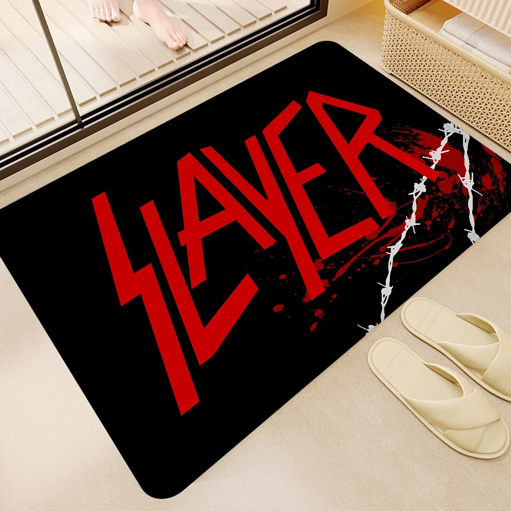 

S-Slayer Heavy Metal Band Музыкальный коврик для ванной Коврик в скандинавском стиле Домашний коврик Коврики для ванной комнаты и туалета Спальня Добро пожаловать Коврик