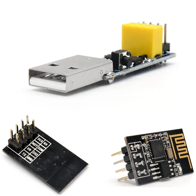 A45U 2X USB zu ESP8266 Breakout CH340C ESP-01 Prog Wifi Programmierer Downloader Adapter mit Reset Auto Download Schaltung