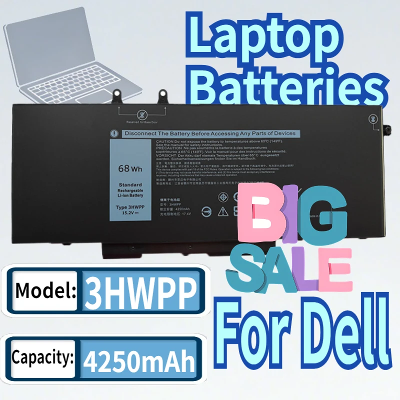

15.2V 3HWPP Laptop Battery for Dell Latitude 5401 5501 5510 5511 5410 5411 for Dell Precision 3541 3550 3551 1VY7F N2NLL P80F003