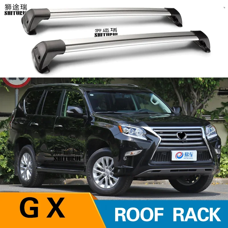 for LEXUS GX-Series GX400 5-dr SUV, 2010-2020 Roof Bar Car Special Aluminum Alloy Belt Lock Led Shooting ROOF RACK CORSS Rack