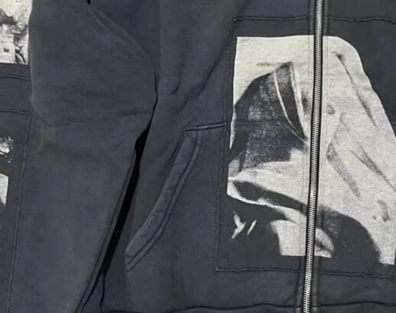 2025ss erd Hoody Sweatshirt High Street Kangaroo Pocket Long-sleeved Zipper Hooded for Men Women