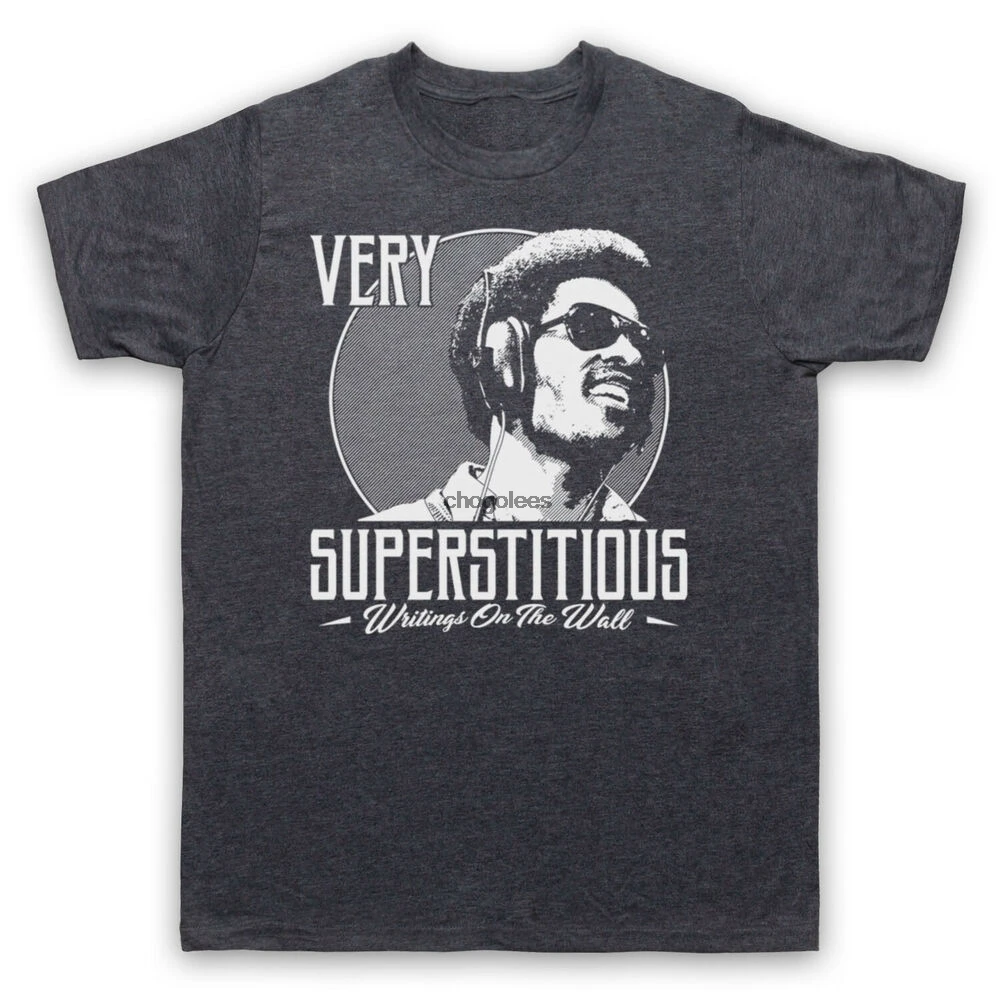 STEVIE WONDER SUPERSTITIOUS WRITINGS SOUL SUPERSTITION MENS  WOMENS T-SHIRT