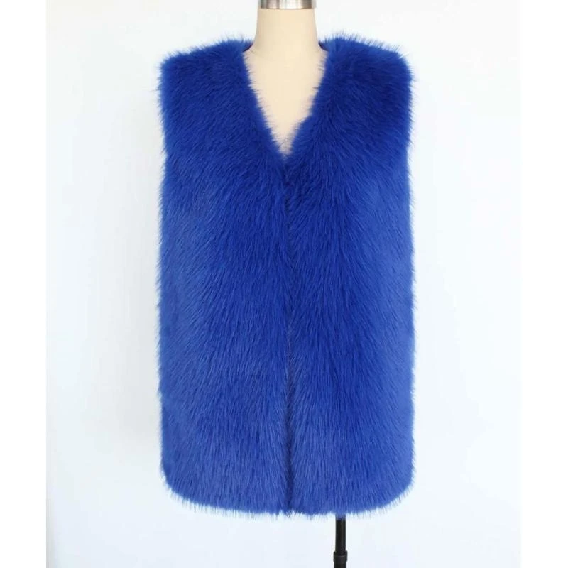 Women's Fuzzy Faux Furs Vest Sleeveless Furry Jackets Lightweight Winter Tops for Women Casual Use