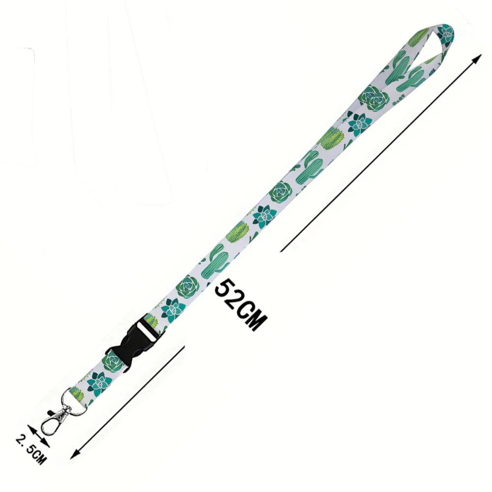 Beautiful plant Lanyard Keys Chain Badge Holder ID Credit Card Pass Hang Rope Lariat Mobile Phone Charm Accessories Gifts