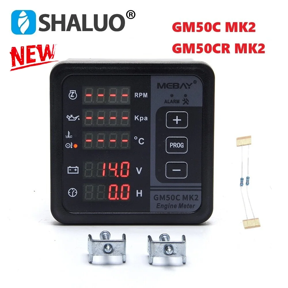 

GM50C GM50CR MK2 Mebay Diesel Engine Digital Display Multifunction Meter CAN Port Multi-function Panel For Genset Parts