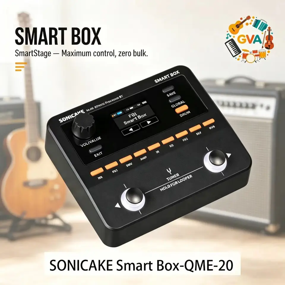 Sonicake Smart Box Multi-Effects Processor for Guitar Bass 130+