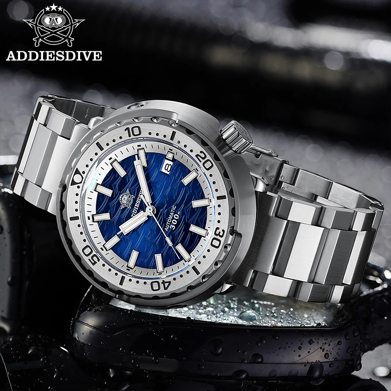 ADDIESDIVE Watch For Men Sapphire Glass 30Bar Waterproof Reloj Hombre BGW9 Super Luminous NH35 Automatic Mechanical Watch AD2098