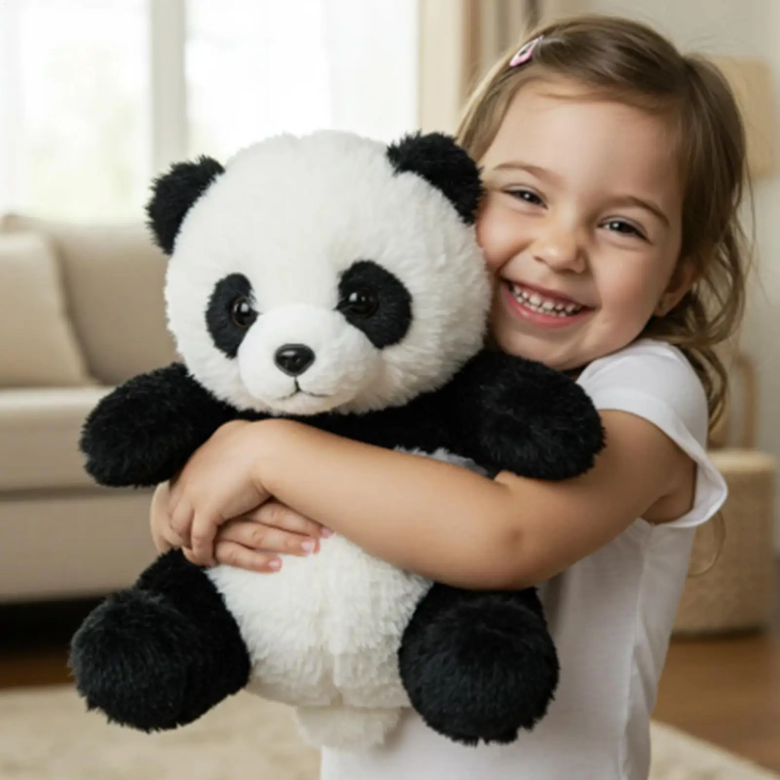 

Plush Animal Dolls For Kid Adorable Plush Pandas Toy For Tabletop Cute Stuffed Animal Doll Emotional Soothing Companion For