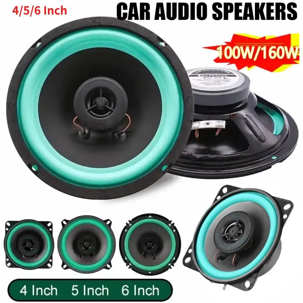 

4/5/6,5-дюймовый универсальный автомобильный динамик 100 Вт/160 Вт Hi-Fi коаксиальный сабвуфер чувствительность 92 дБ автомобильное аудио музыка стерео автомобильный сабвуфер стерео