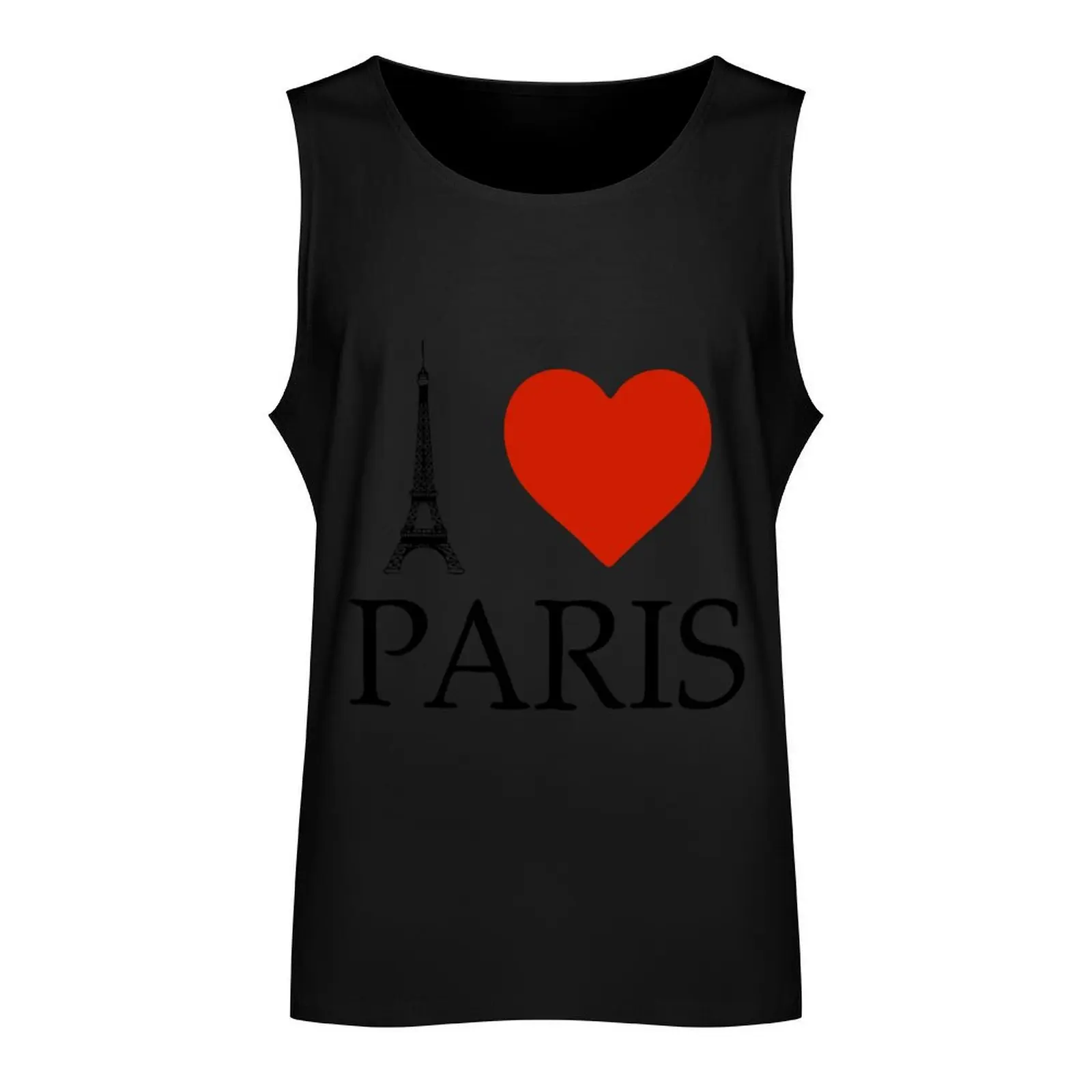 I-love-paris Tank Top male top Men's vest sports suits