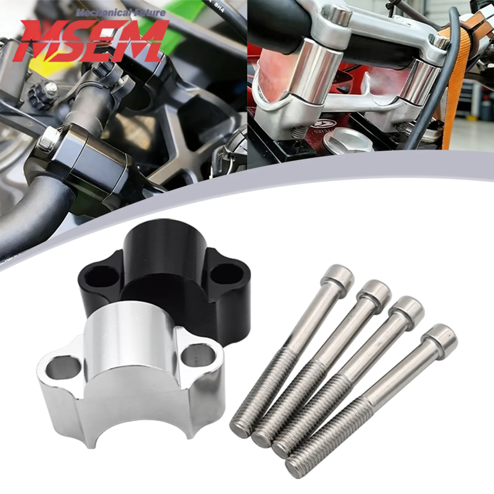 

For Kawasaki Suzuki Yamaha WR250F-450F Universal 1 Pair Motorcycle 28mm 1 1/8" 22mm 7/8" Handlebar Riser Bar Mount Handle Clamp