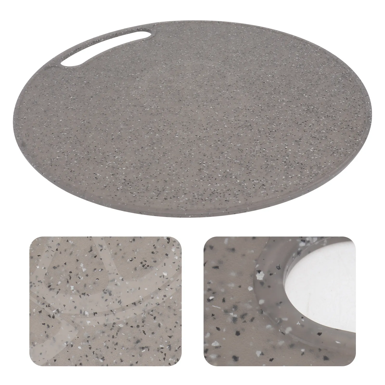 1Pcs Marble Cutting Board Imitation Plastic Round Vegetable Fruit Bread Pizza Kitchen Board 31x0.5cm Non-Slip Easy Clean