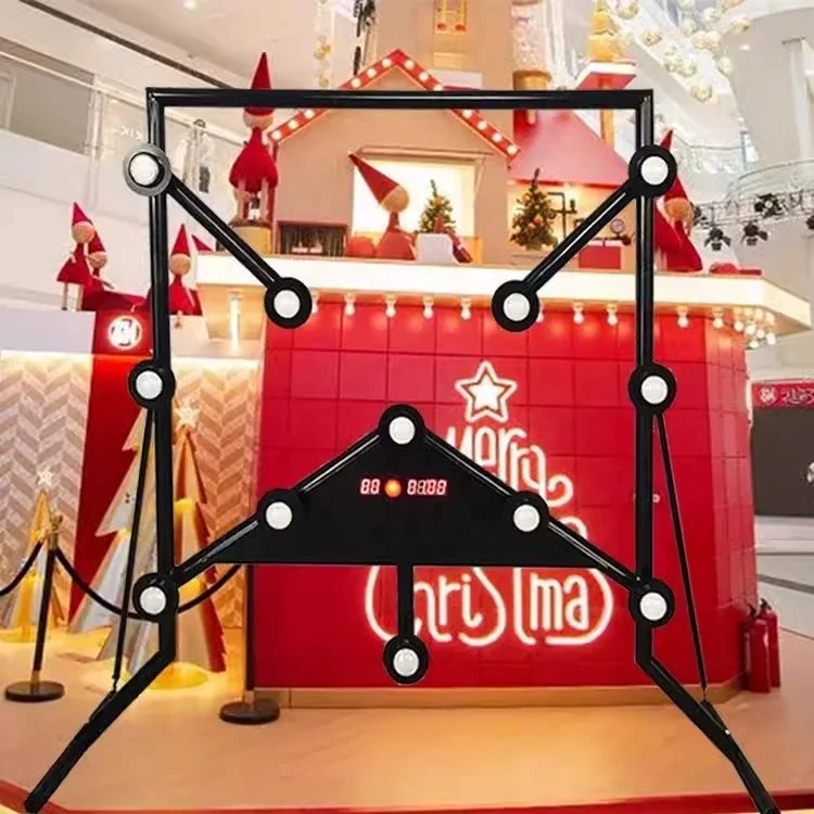 

Electronic Reaction Game Speed Challenge Reaction Training Push Light Emitting Diode Button Light Batak Game Durable Metal Booth