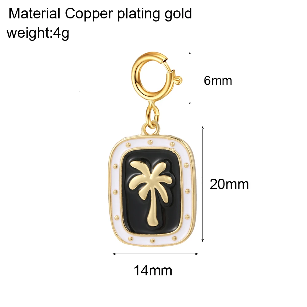 Cute Cactus Cherry  Spring Buckle CZ Charms for Jewelry Making Production Supplies Diy Bracelet Necklace Key Chain Accessories