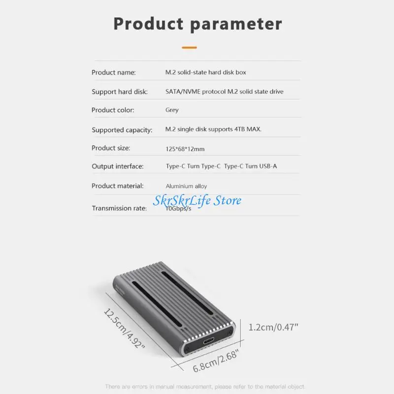 E65E RGB M.2 SSD مربع مربع الدعم NVME HARDDISK CASE ALUEMINUMALLOY CADDY