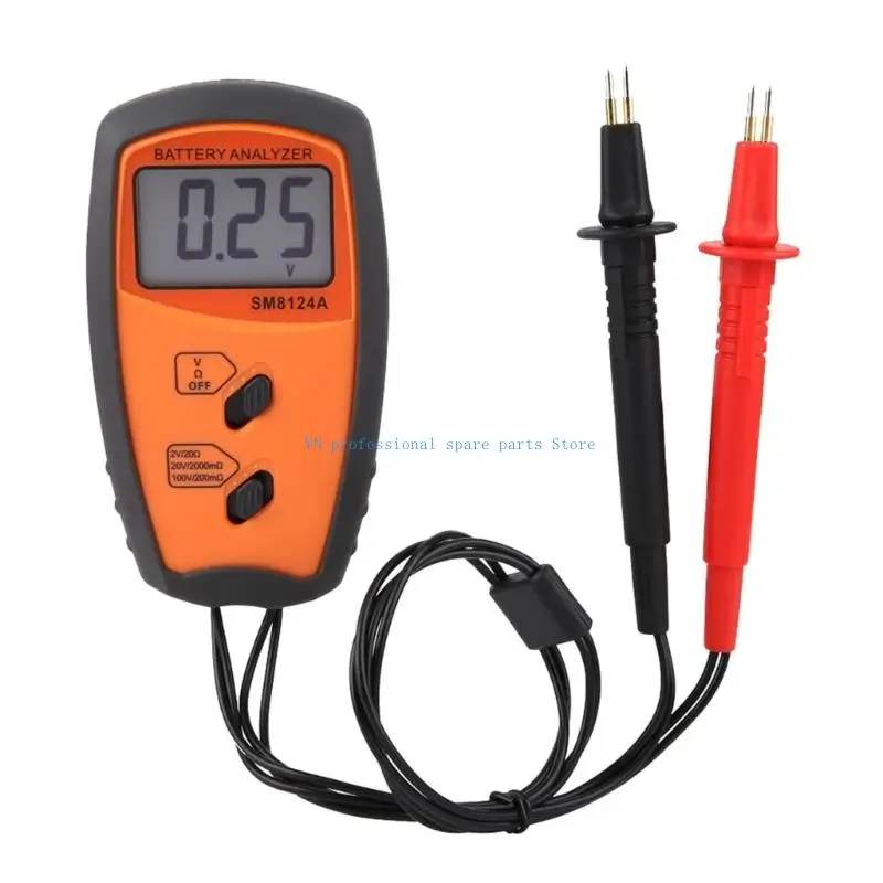 41XA 100V Resistance Tester Voltmeter Digital Battery Tester Analyzers Impedance Meter with LCD Display for Batteries