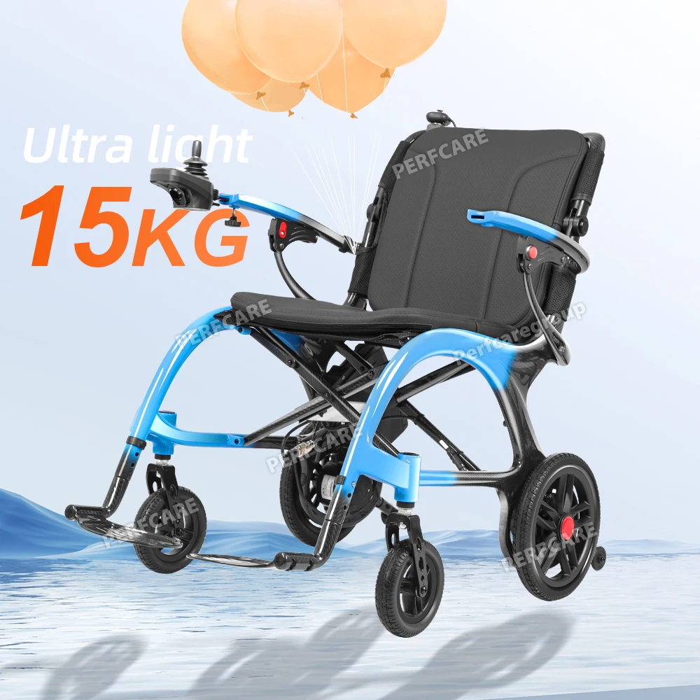 

2026 New Trending Lightweight 13kg Power Wheel Chair 2 Battery Brushless Motor All Terrain Safe Ride Electric Wheelchair