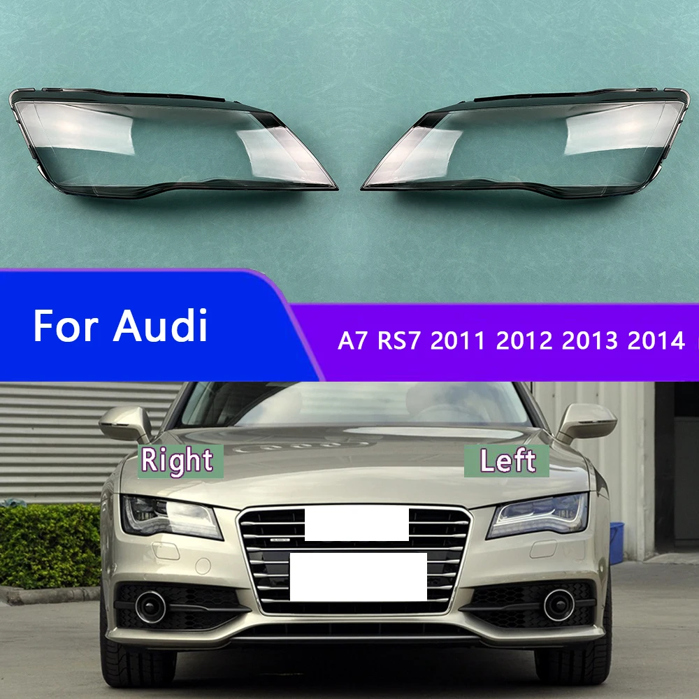 

For Audi A7 RS7 2011 2012 2013 2014 Headlamp Cover Transparent Headlight Shell Plexiglass Replace The Original Lampshade