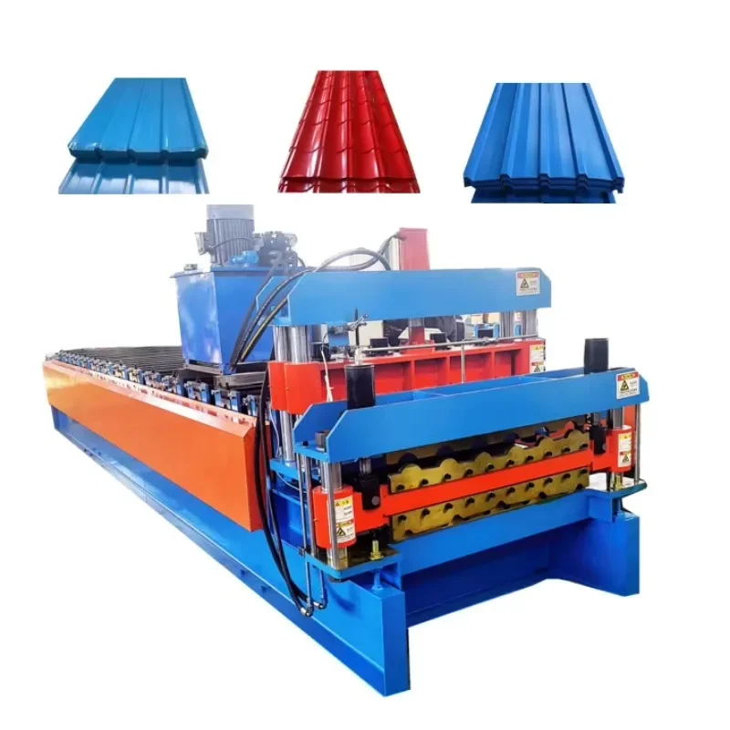 Fully Automatic Trapezoid/Corrugated Roofing Sheet Making Machine Tile Making Machine Roof Sheet Crimping Machine