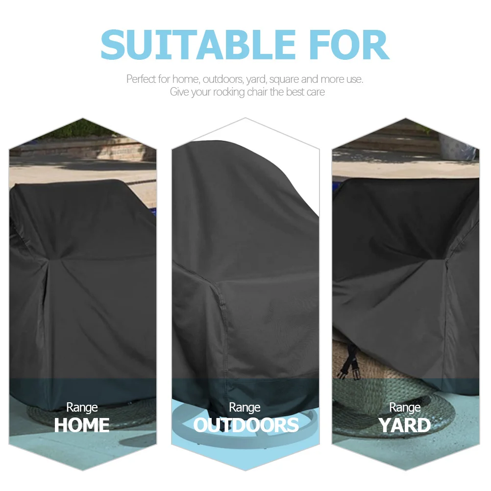 Waterdichte stofdichte stoelhoes Opvouwbare polyester buiten tuin terrasmeubilair beschermer Zon Regen Vorstbestendige hoes voor