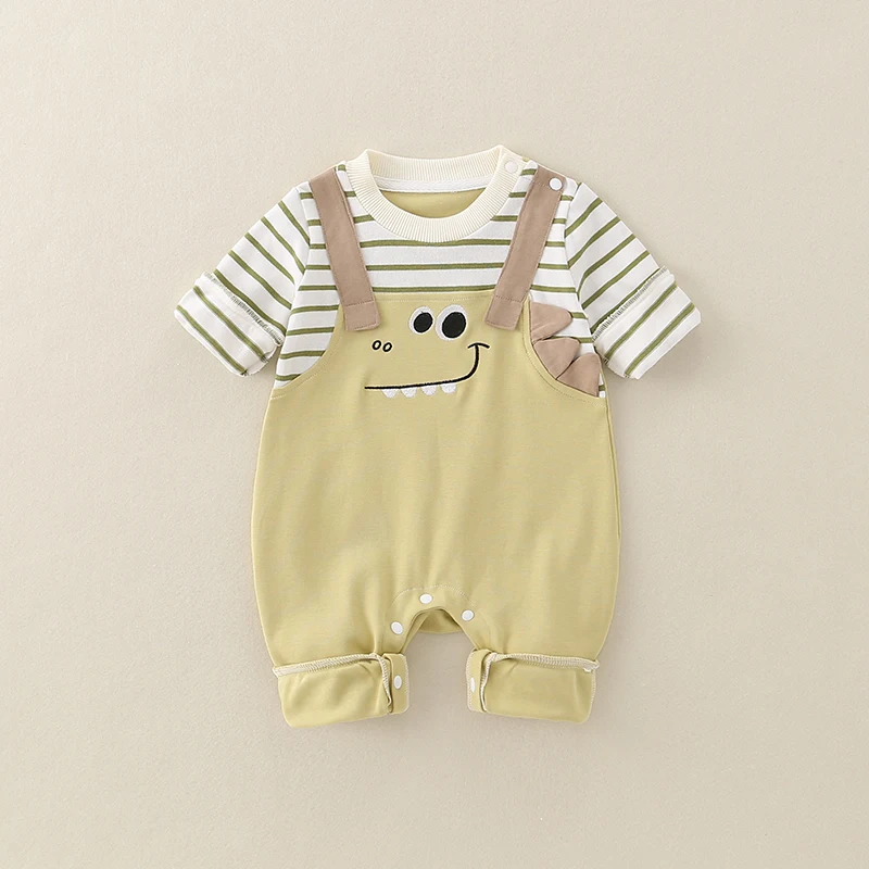 

Повседневная одежда, свитшот Baby Rer, 00-дневная одежда, искусственная двухсекционная корейская одежда, весенне-осенняя модная одежда для новорожденных