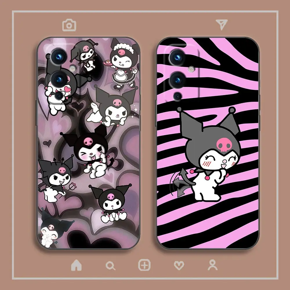 Funda Coque Case For Oneplus 9 8 8T 7 7T 6 6T 5T ACE 2V NORD CE 2 3 LITE N10 N100 5G Pro Case Shell Cartoon S-Sanrio K-Kuromi