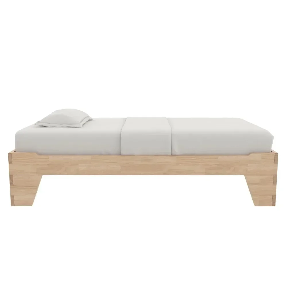 

A Bed Frame, Maverick Montessori Toddler Floor Bed with 2 Heights, Natural Wooden Bed Frame