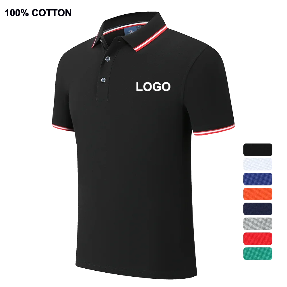 

Midrange Pure Cotton Polo Shirt for Men Company Team Group Clothing Tees Logo Custom Women Turncollar Shirts Printing Embroidery