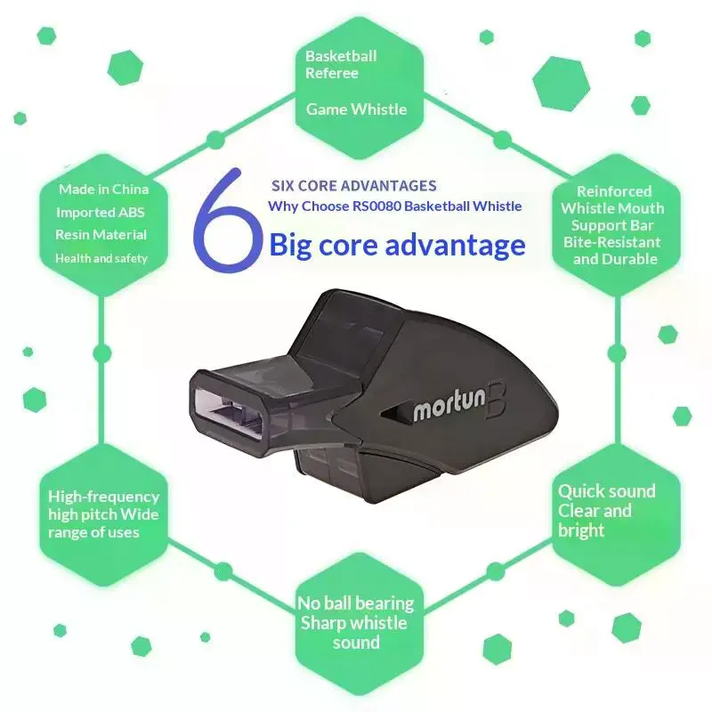 

Профессиональный свисток для баскетбольного/футбольного рефери с зажимом для пальцев для спортивного оборудования для тренеров и судей