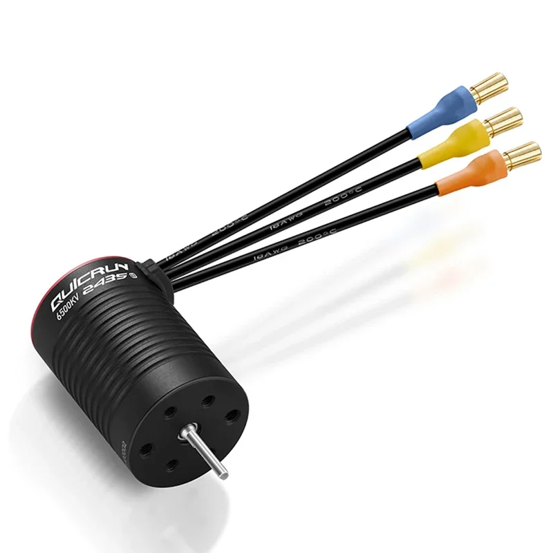 Motor Hobbywing QuicRun 2435 G3 4500KV 6500KV cocok untuk mobil RC 1:18 1:16 TRX4M