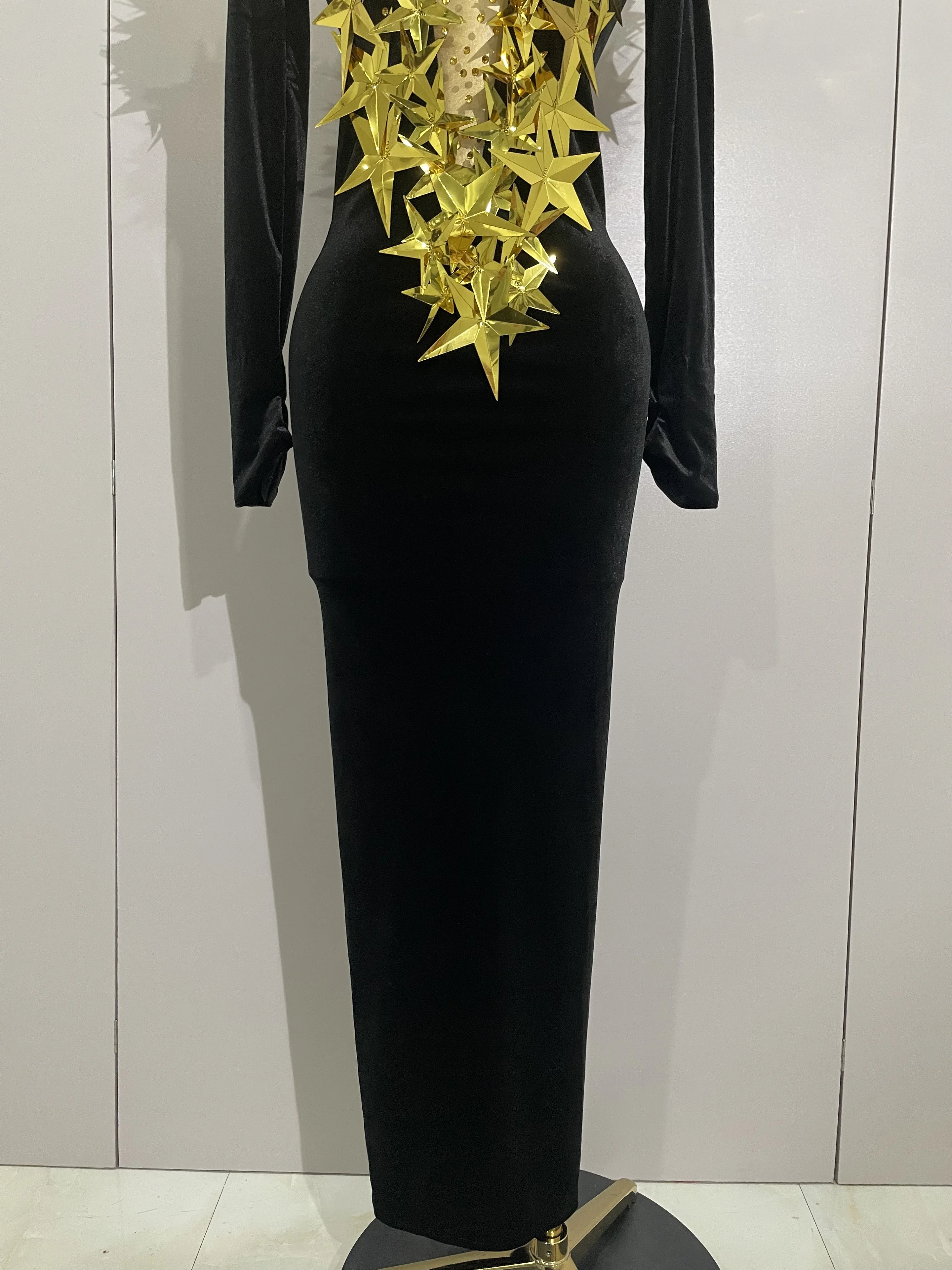 slim fit dress slacks Sunnypetal Gold Flower Girl Dress Bow Long Sleeves Prom Birthday Girl –  sunnypetal main image 1