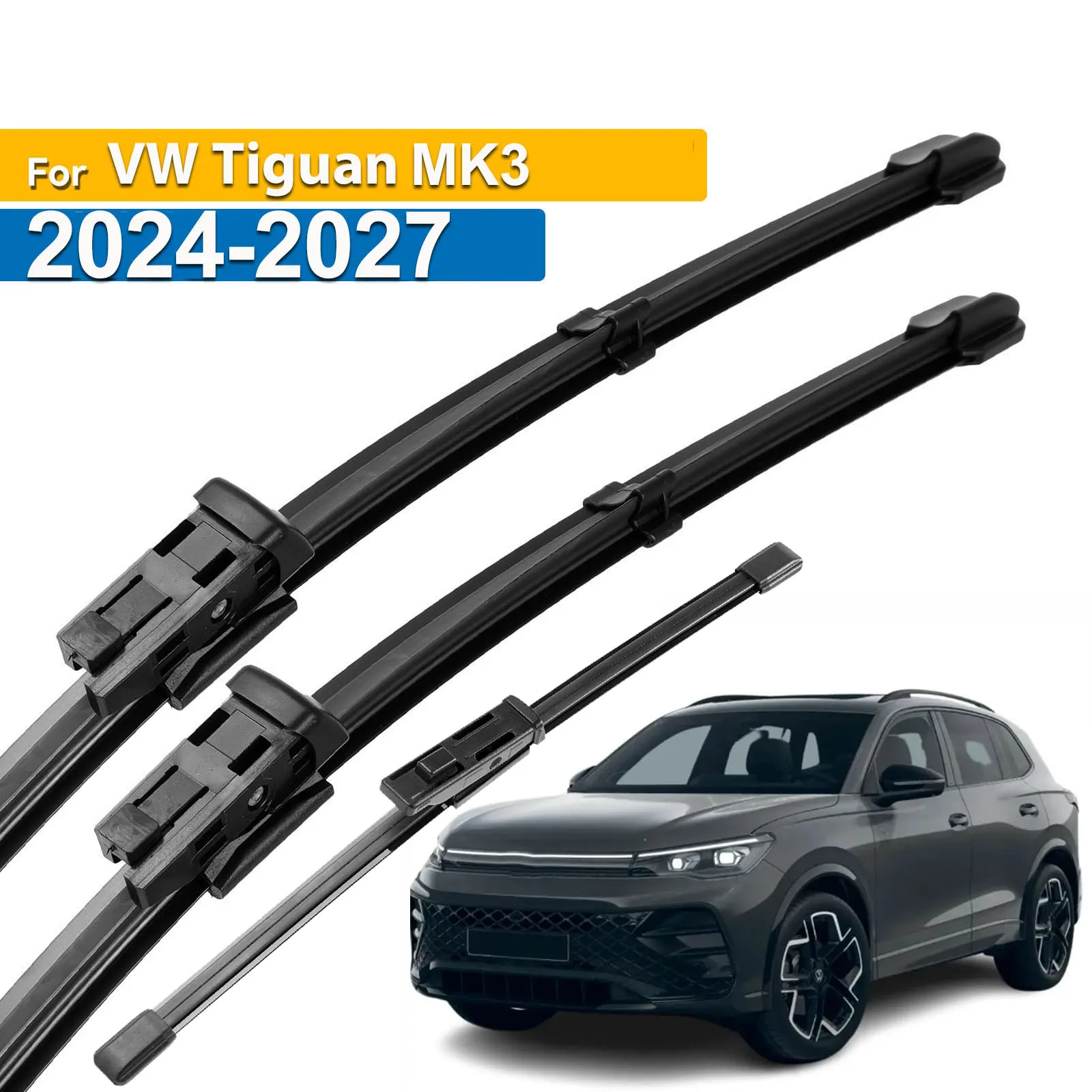 

Erick's Wiper LHD Front & Rear Wiper Blades Set For VW Tiguan MK3 2024 - 2027 Windshield Windscreen Window Brushes 26"+21"+12"