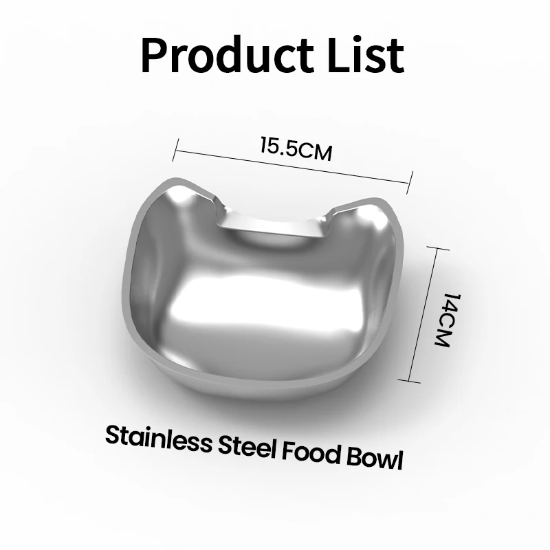 ROJECO Stainless Stee Feeder Bowl Only For 3L Automatic Pet Feeder With Camera Without Feeder Bowl For Cat Dog Pets Aaccessories