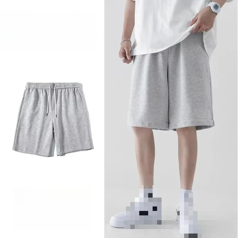 Summer Thin Beach Shorts for Men's Casual and Fashionable Wear, Men's Casual Loose Side Pocket Drawstring Shorts