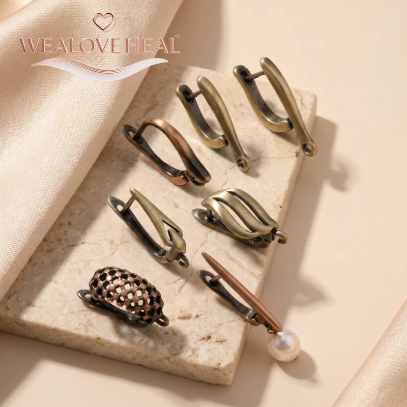 schmuckherstellung zubehör，Vintage Messing-Ohrringhaken, Antik-Bronze und Antik-Kupfer Ohrhaken für DIY-Schmuckherstellung, Ohrring-Zubehör – Detail 16