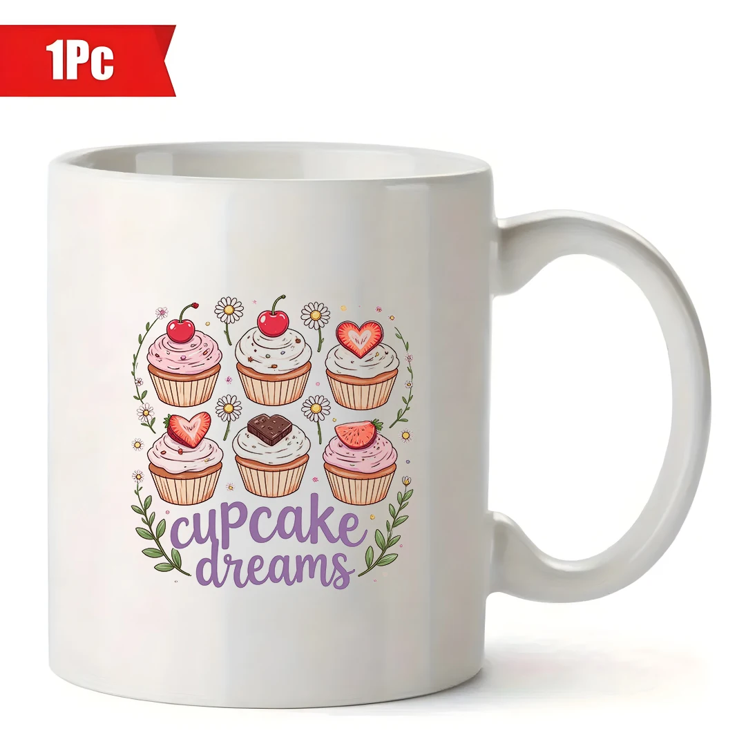 كوب سعة 11 أونصة + كوب توضيحي للكيك الكرتوني + كوب مشروبات للأطفال - كوب هدية مكتب عائلي لعيد الميلاد