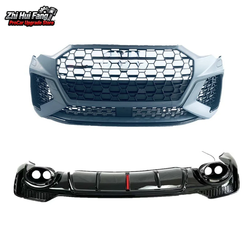 

Suitable for Audi Q3 2021 Modified RSQ3 Grille Radiator Cover RS3 Surround Lip Tail Diffuser