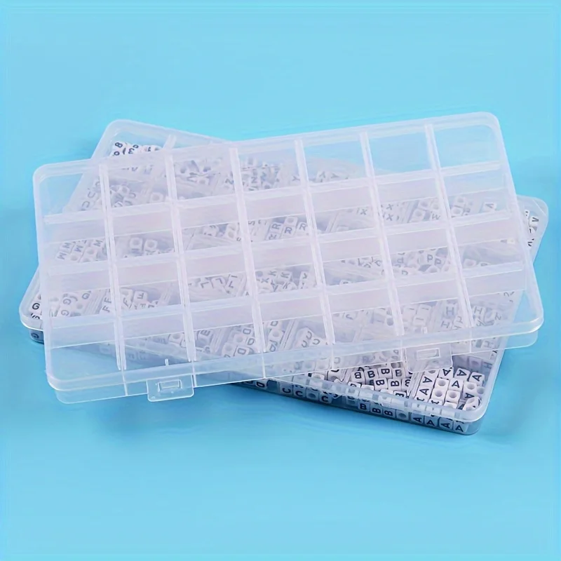 1 Piece/4 Pieces 28 Grid Polypropylene Plastic Storage Box, Fixed Partition Storage Box, Portable Fishing Gear Accessory Box