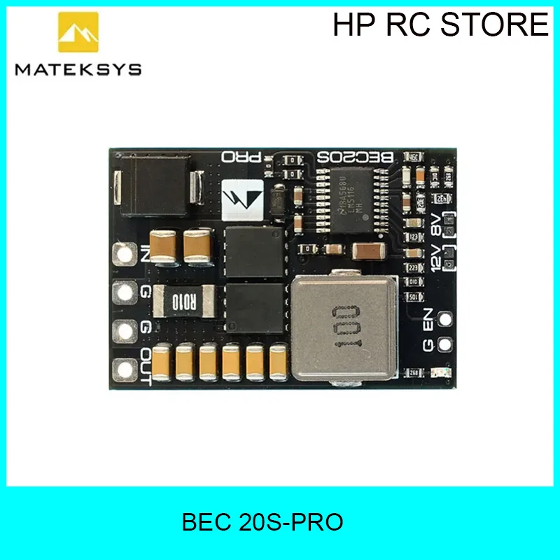 

MATEK Mateksys BEC 20S-PRO 7-85V to 5V/8V/12V-5A Step-Down Regulator Module For RC FPV Racing Drone