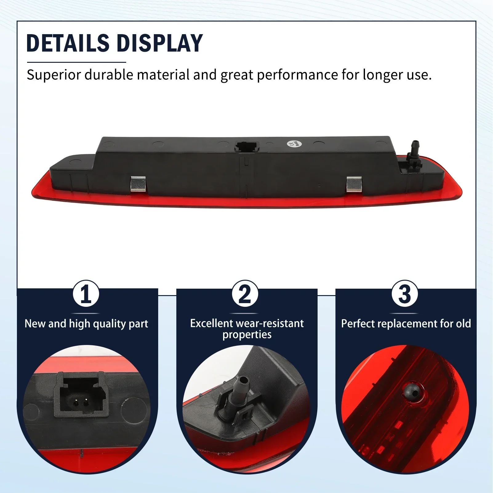 مصباح LED للفرامل الخلفية عالية المستوى لسيارة 2014-2022 Citroen C1 Peugeot 108 Toyota Aygo CHMSL B000878980B00