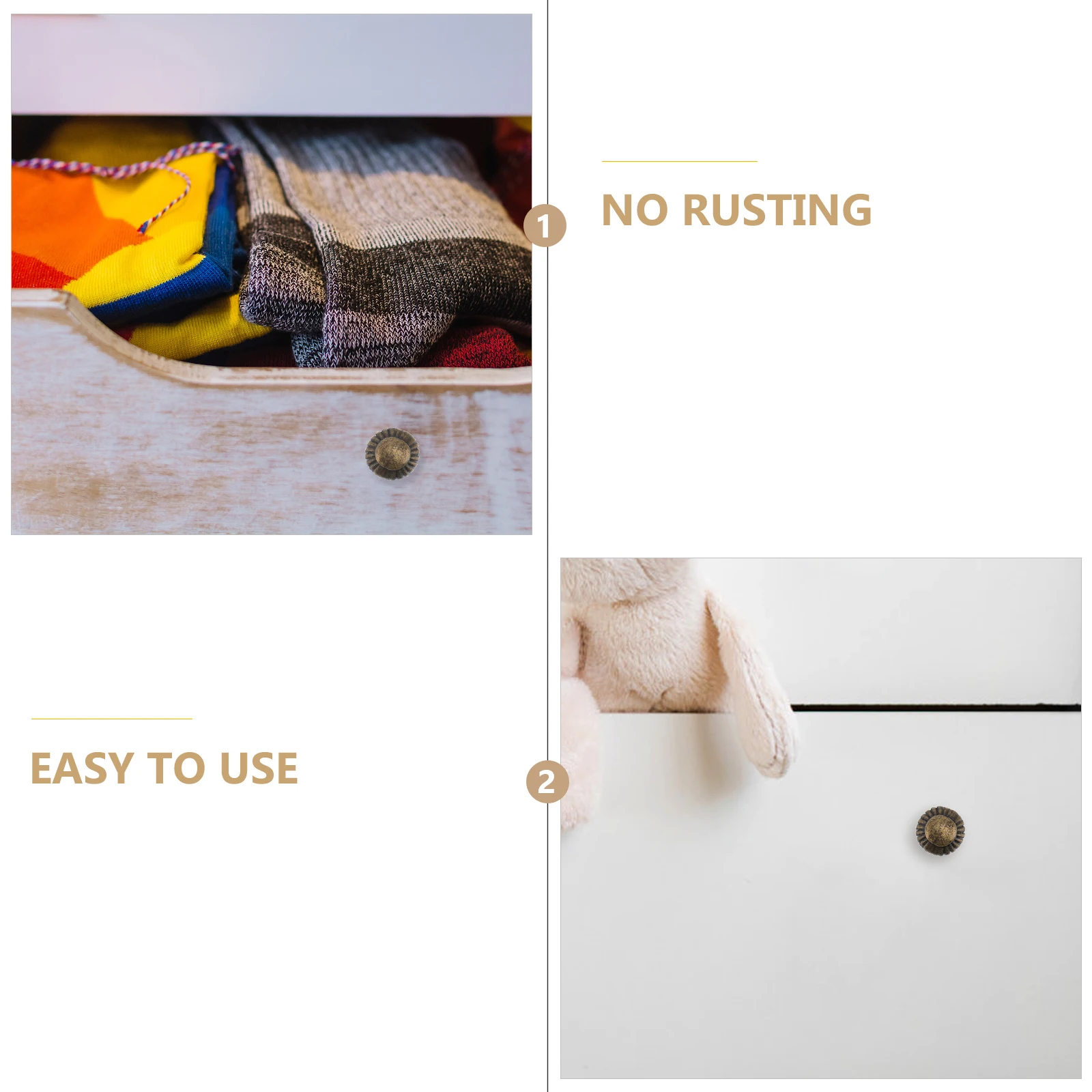 

6Pcs Round Pattern Pull Handles Zinc Alloy Single Hole Furniture Knobs for Cabinet Drawer Wardrobe Cabinet Drawer Knobs