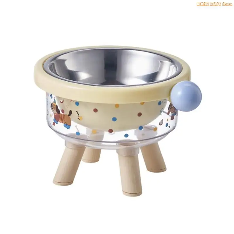 K1AE Pet Feeding Station With Bowl Insert Dish For Better Digestion Stainless Steel Bowl Feeding Stand