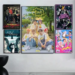 Custom P1Harmony KPOP Movie Sticky Posters Whitepaper Sticker DIY Room Bar Cafe Posters Wall Stickers