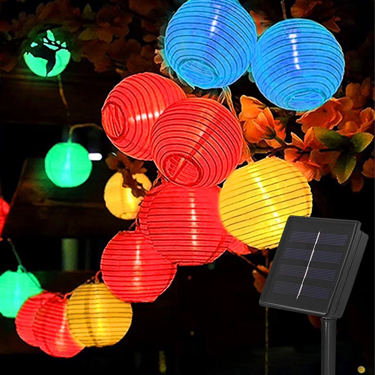 Impermeável Solar String Fairy Lights, guirlanda ao ar livre, luz do pátio, lâmpada de energia solar, luzes de Natal, decoração do jardim, 6.5m, 30 LEDs