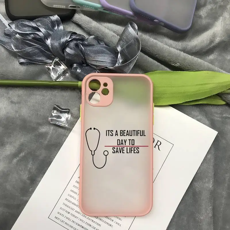 Nurse Medical Medicine Health Heart Phone Case For iPhone 16 15 14 13 12 11 Pro Max Mini SE 7 8 Plus Matte Cover Clear Fundas