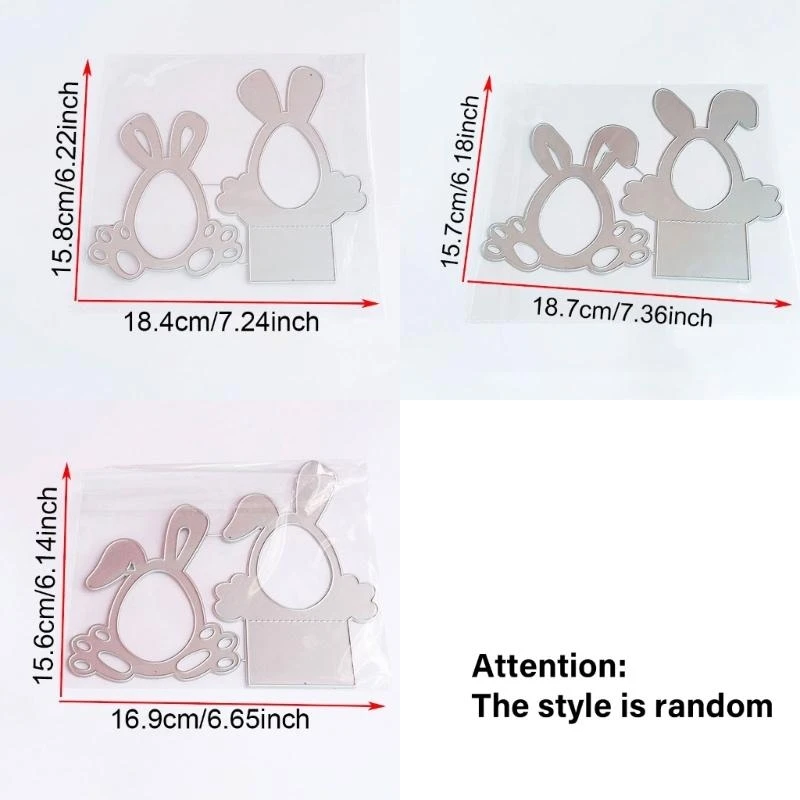 R1WA Rabbits Eggs Box Die Cut Metal Embossing Templates Carbon Steel Cutting Dies for Card Making Scrapbooking Packaging
