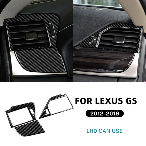 Настоящая мягкая наклейка из углеродного волокна для Lexus GS GS250 GS350 GS450h L10 2012-2015 2016 2017 2018 2019 LHD RHD Автомобильное боковое воздуховыпускное отверстие