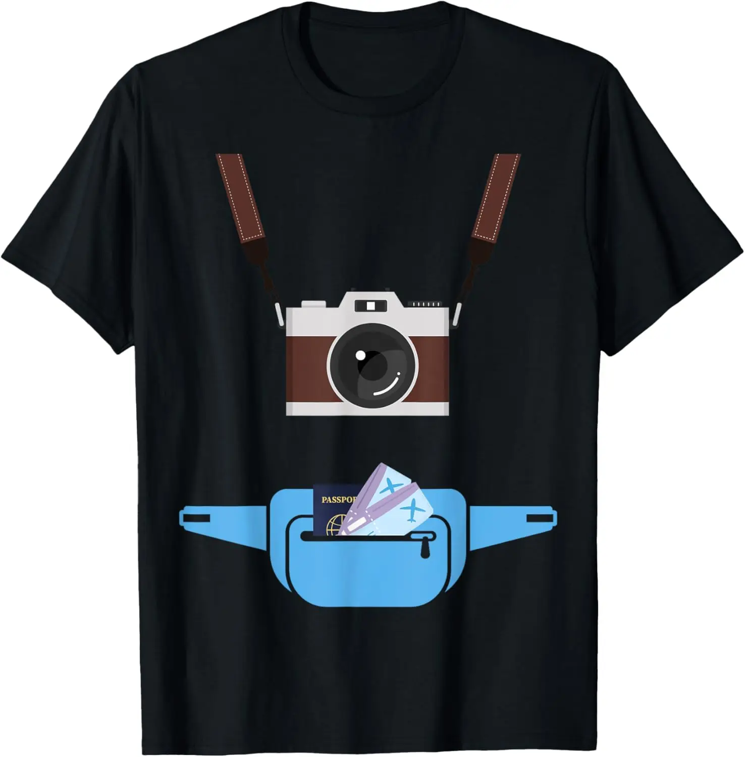 

Футболка с поясной сумкой для паспорта Tourist Spirit Day Camera