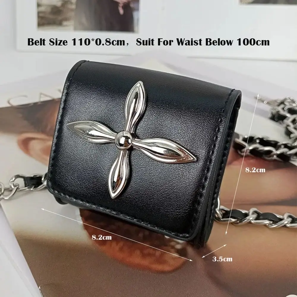 New Luxury Women Waist Chain Punk Gothic Cross Design MIni Waistpack Versatile Waist Belt Bag